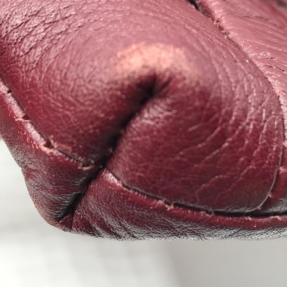 Elliott Lucca Burgundy Gwen Crossbody Pebble Leather Handbag  Super Soft - Picture 12 of 12